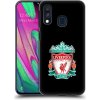 Pouzdro a kryt na mobilní telefon Samsung Pouzdro Head Case Samsung Galaxy A40 ZNAK LIVERPOOL FC OFFICIAL BLACK