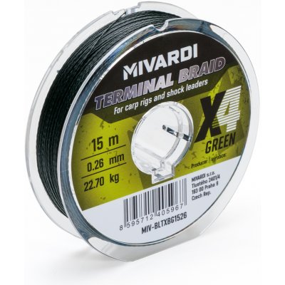 Mivardi Šňůra Terminal X4 braid green 15m - 0,08mm – Zboží Dáma