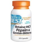 Doctor's Best Betaine HCl + Pepsin & Gentian Bitters hořec 120 kapslí – Hledejceny.cz