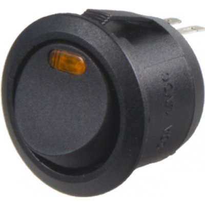 Spínač kolébkový kulatý 20A oranžová LED – Zboží Mobilmania