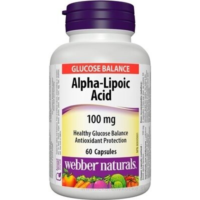Webber Naturals Kyselina alfa-lipoová 100 mg tobolky 60 ks – Hledejceny.cz