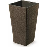 Prosperplast Květináč FURU SQUARE ECO WOOD 26,5cm kávový – Zboží Dáma