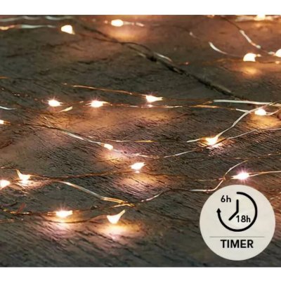 NIPEKO Struny Cr 40xLED 8x0,5m teplá bílá – Hledejceny.cz