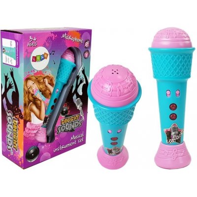 LEAN Toys Dětský Karaoke Mikrofon Modrý