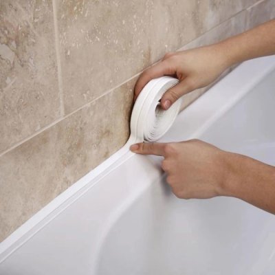 Těsnící ochranná vodotěsná rohová páska k vaně či sprchovému koutu, 3,2 m x 2,2 cm, bílá Sealing Strip Tape/3.2M Lengthx2.2cm width white – Zbozi.Blesk.cz