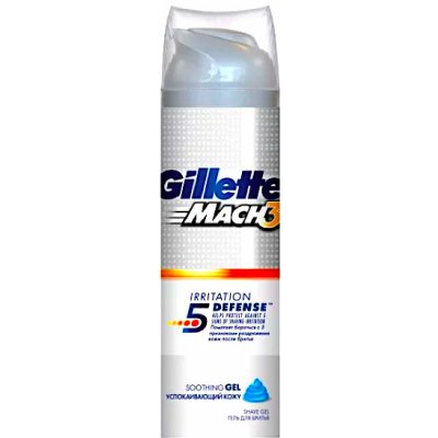 Gillette Mach3 Irritation Defense 5 gel na holení 200 ml – Zbozi.Blesk.cz