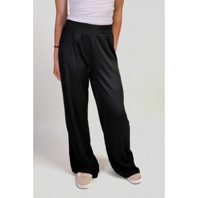 Reporter Young pruhované kalhoty se širokými nohavicemi černá – Zboží Dáma