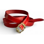 Drakkaria FLEUR de LIS kožený historický opasek červený P10177 – Sleviste.cz