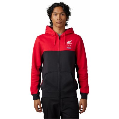 FOX mikina HONDA fleece zip flame red – Sleviste.cz