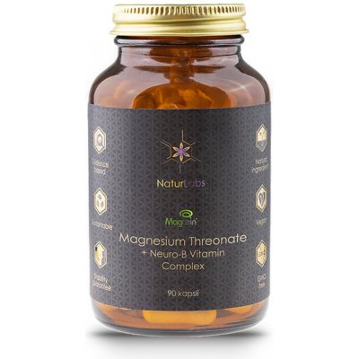 Naturlabs Hořčík L-treonát Magtein + Neuro-B komplex 90 kapslí – Hledejceny.cz