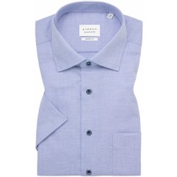 Eterna Modern Fit košile "Struktur" s krátkým rukávem modrá