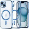 Pouzdro a kryt na mobilní telefon TECH-PROTECT MAGSHINE MAGSAFE iPhone 15 SKY BLUE