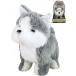 MAC TOYS Pejsek Husky interaktivní zvířátko chodící na baterie Zvuk PLYŠ – Sleviste.cz