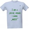 Dámské tričko s potiskem Tričko s potiskem social vegan dámské Bílá