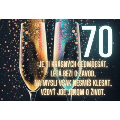 Dárkoviny Kartička k narozeninám 70 – Zbozi.Blesk.cz