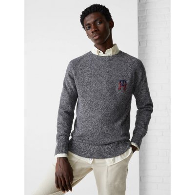 Tommy Hilfiger pánský svetr TH Monogram MW0MW27938 tmavě šedý – Zboží Mobilmania