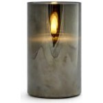 DecoLED LED svíčka ve skle 7,5 x 15 cm šedá – Hledejceny.cz