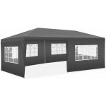 tectake 405968 pavilon novara s 5 bočními částmi, vodotěsný, 6x3m šedá – Zboží Mobilmania