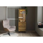 Bighome Davis 56x47x180 z manga / recyklované dřevo černá / přírodně lakovaná – Hledejceny.cz