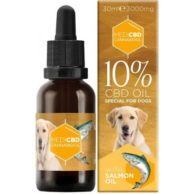 Multitrance MediCBD CBD olej pro psy s lososovým olejem 10% CBD 3000 mg 30 ml – Hledejceny.cz