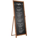A-Z Reklama CZ Dřevěný oboustranný poutač z bukového dřeva s popisovatelnou černou tabulí 440 x 1370 - Tmavě hnědy – Zbozi.Blesk.cz