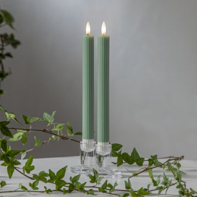Star trading LED dekorační svíčka FLAMME STRIPE SET 2ks V.25cm zelená – Hledejceny.cz