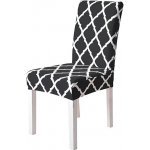 Daalo Elastický potah na židli vzor černá/bílá – Zboží Mobilmania