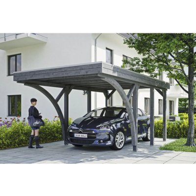 SKAN HOLZ Přístřešek na auto Friesland 314 x 555 cm břidlicově šedý – Hledejceny.cz