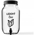 Úklid pro klid Sklenice s kohoutkem na ledový čaj písmo tiskací 3,5 l – Hledejceny.cz