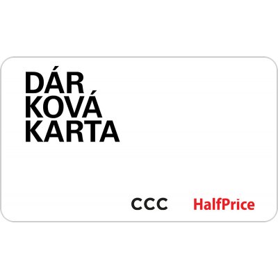 CCC x HalfPrice dárková karta (cashback 6 %) 2 000 Kč 18 měsíců ano ano – Sleviste.cz