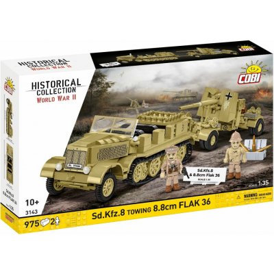 COBI 3143 World War II Německé polopásové vozidlo Sd.Kfz. 8 & dělo 8,8 cm FlaK 36 1:35 – Hledejceny.cz