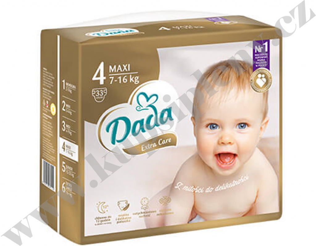 Dada Extra Care 4 MAXI 7-18 kg 33 ks od 124 Kč - Heureka.cz