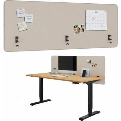 Ergotopia Focus Plus akustická stolní přepážka 160 × 60 cm béžová RGOFOC – Hledejceny.cz