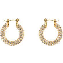 Franco Bene Náušnice se zirkony velké pozlacené 2881