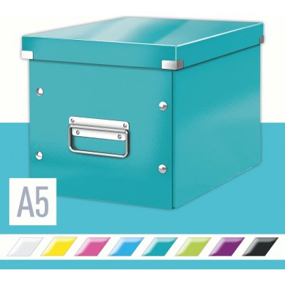 LEITZ WOW Click & Store A5 26 x 24 x 26 cm, ledově modrá – Hledejceny.cz