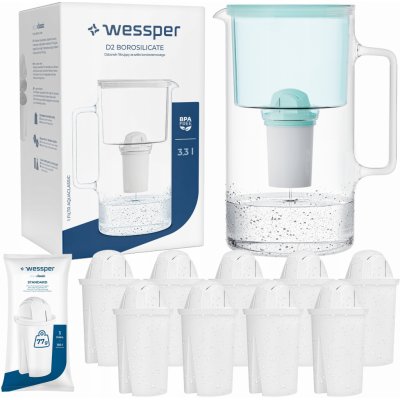 Wessper D2 Borosilicate 3,3 l zelená