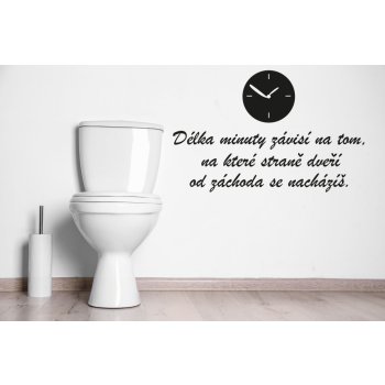Lepy.cz Samolepka na zeď WC- Délka minuty Barevná varianta: Světle šedivá rozměry 65x43cm