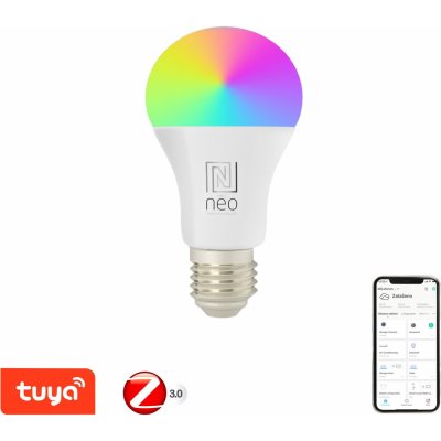 Immax LED žárovka NEO Smart žárovka LED E27 11W RGB+CCT barevná a bílá, stmívatelná, Zigbee 3.0 07743L – Zbozi.Blesk.cz