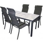 Doppler BERGAMO MIAMI šedé hliníková sedací souprava 6+1 – Zboží Mobilmania