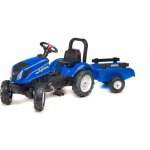 FALK Šlapací traktor New Holland T6 s vlečkou modrý FA 3080AB – Zbozi.Blesk.cz