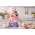 BrandMac Dětská zástěra TLAPKOVÁ PATROLA Str power set s čepicí růžovo-modrá – Zboží Dáma