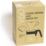 Hario V60-02 Pour Over Kit Plastic Black – Hledejceny.cz