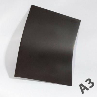 Vyrobce Magnetická fólie A3 (420x297 mm) 0,7mm - černá - bez povrchové úpravy – Zboží Živě