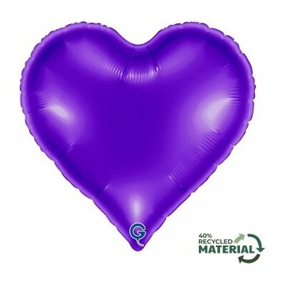 GRABO Srdce fialové Royal 18" 46cm fóliový balónek nafukovací – Zboží Mobilmania