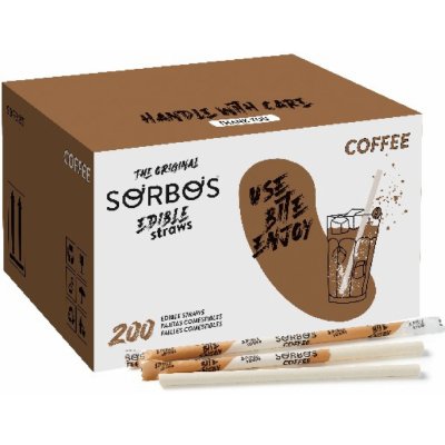 Sorbos Jedlá ovocná brčka Káva 200 ks – Hledejceny.cz