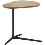 Gloster Odkládací stolek Trident, oválný 52,5x43,5x50 cm, rám lakovaná nerez meteor, deska teak – Hledejceny.cz