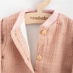New Baby Kojenecký mušelínový kabátek Comfort clothes růžová – Zboží Mobilmania