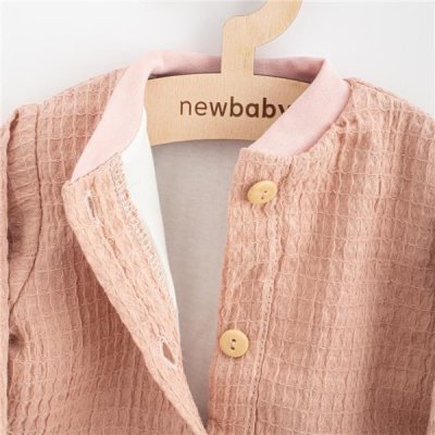 New Baby Kojenecký mušelínový kabátek Comfort clothes růžová – Zboží Mobilmania