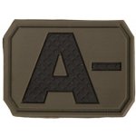 Nášivka gumová 3D: Krevní skupina A NEG [32x43] olivová – Hledejceny.cz