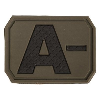 Nášivka gumová 3D: Krevní skupina A NEG [32x43] olivová – Hledejceny.cz
